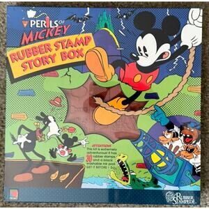 Perils Of Mickey Rubber Stamp Story Box Rubber Stampede 30 Stamps 1 Ink pad VTG
